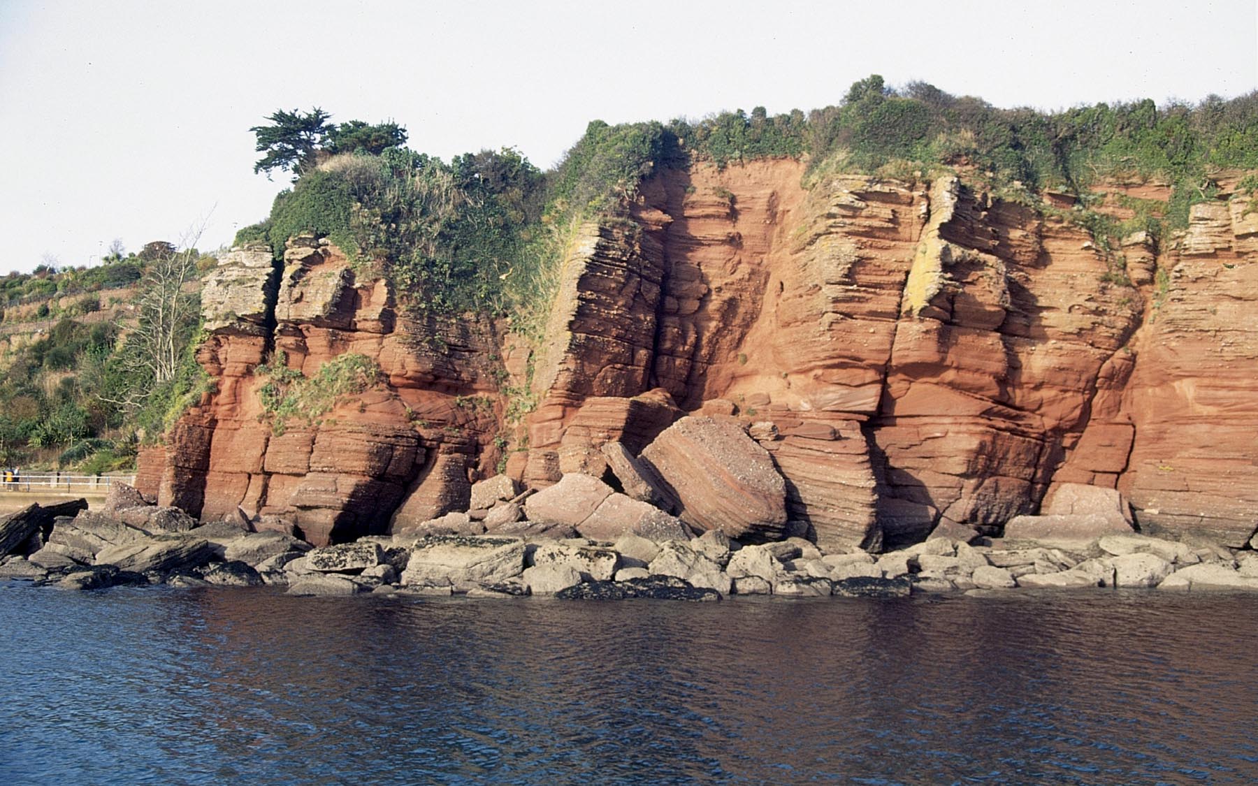 Paignton beach cliffs